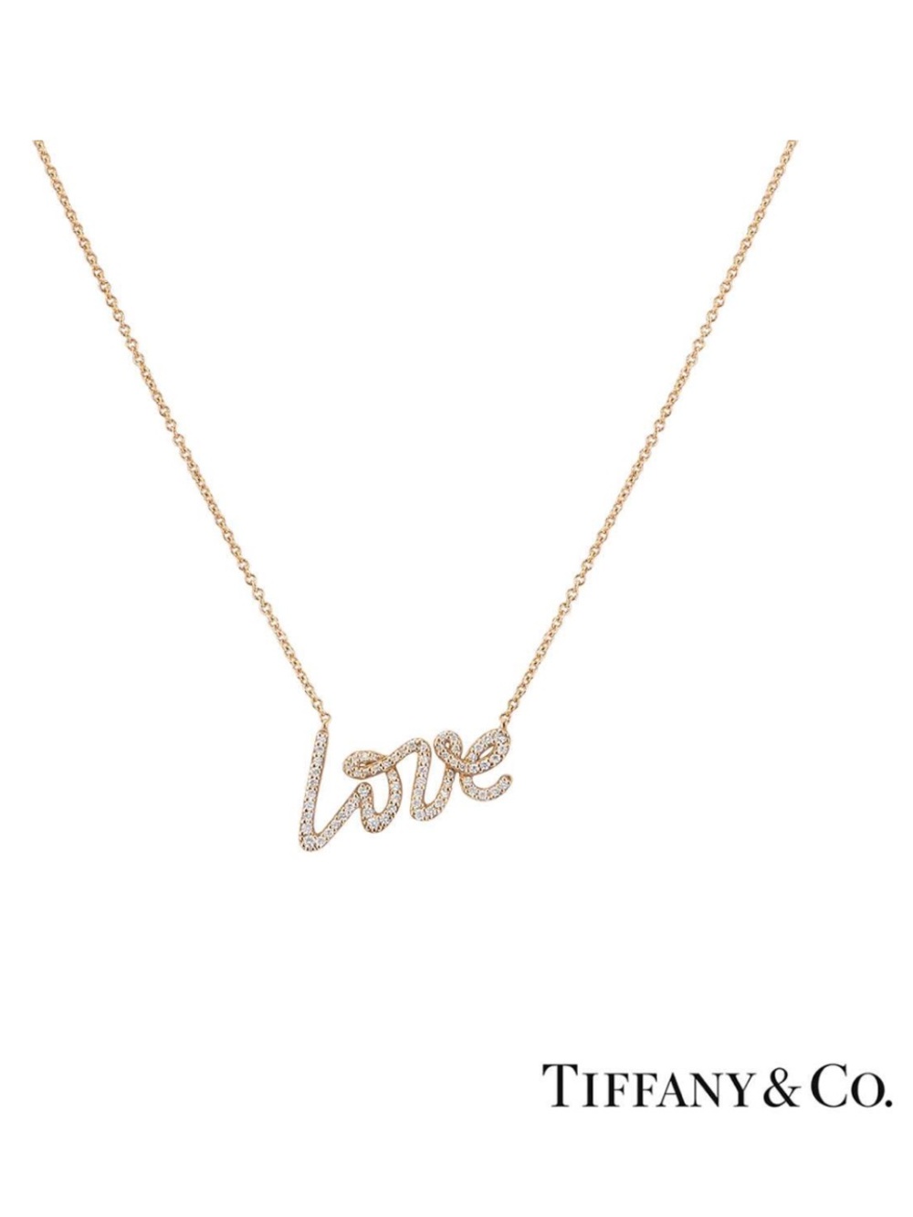 Tiffany & Co. Paloma's Graffiti Love Pendant Necklace 18K Yellow Gold/Diamonds - Picture 12 of 12